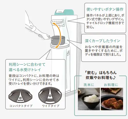 ハミングウォーターのデザインの工夫